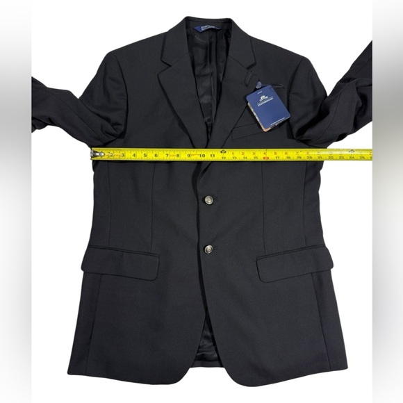 Stafford Ease Men’s Black Blazer 40R Wool Blend Stretch Sport Coat Jacket NWT - Picture 3 of 9